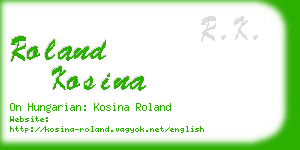 roland kosina business card